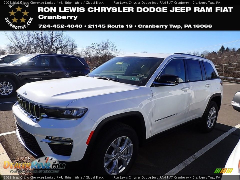 2023 Jeep Grand Cherokee Limited 4x4 Bright White / Global Black Photo #1