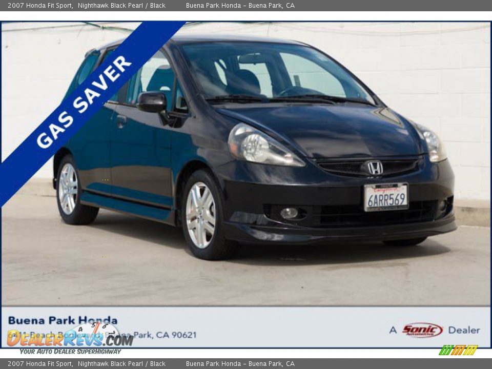 2007 Honda Fit Sport Nighthawk Black Pearl / Black Photo #1