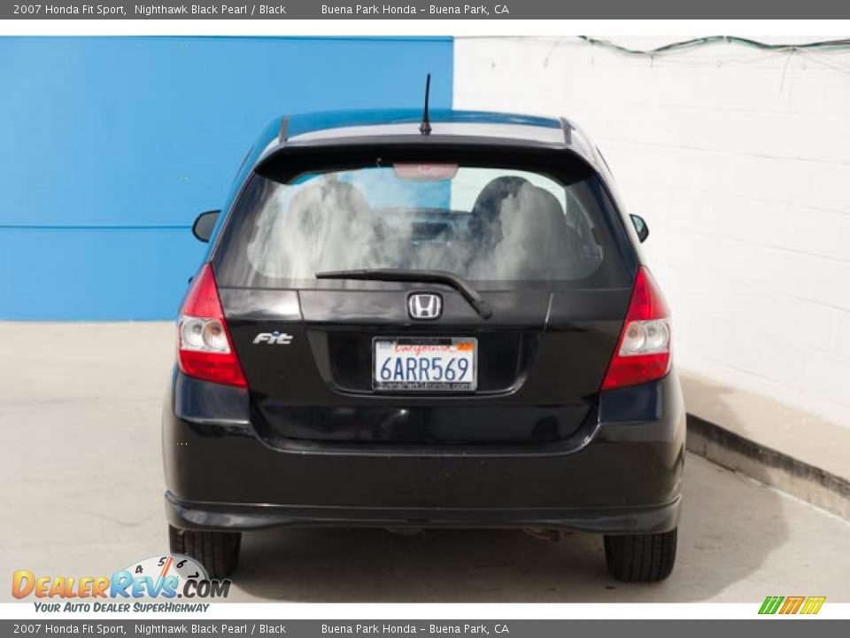 2007 Honda Fit Sport Nighthawk Black Pearl / Black Photo #9