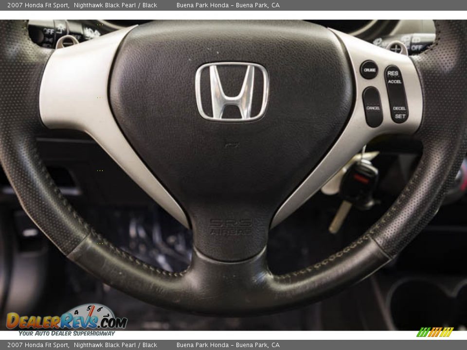 2007 Honda Fit Sport Nighthawk Black Pearl / Black Photo #13