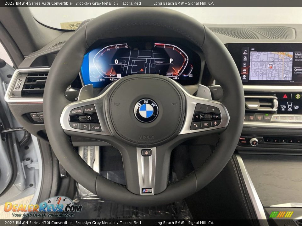 2023 BMW 4 Series 430i Convertible Brooklyn Gray Metallic / Tacora Red Photo #14