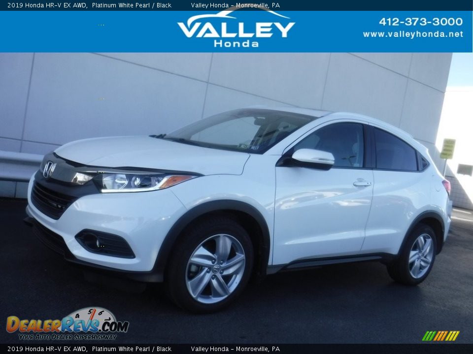 2019 Honda HR-V EX AWD Platinum White Pearl / Black Photo #1