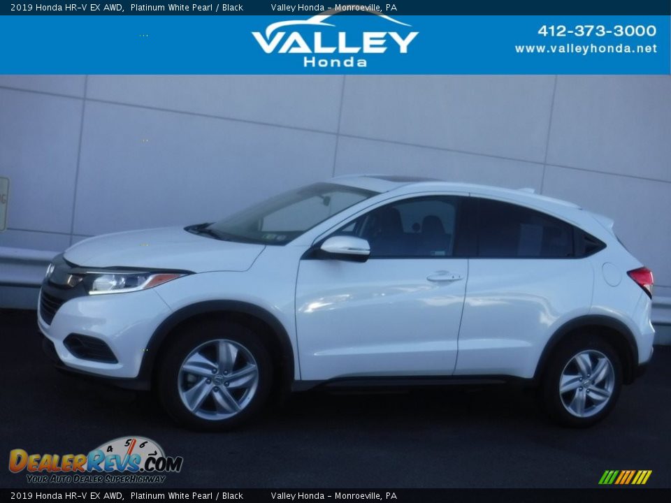 2019 Honda HR-V EX AWD Platinum White Pearl / Black Photo #2