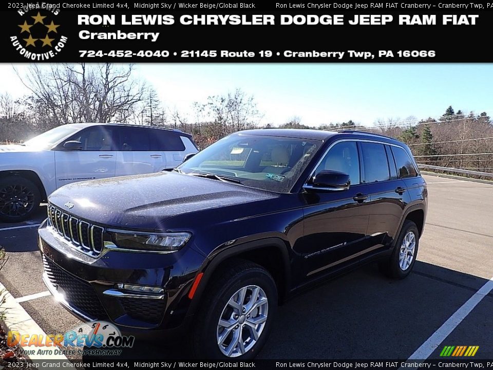 2023 Jeep Grand Cherokee Limited 4x4 Midnight Sky / Wicker Beige/Global Black Photo #1