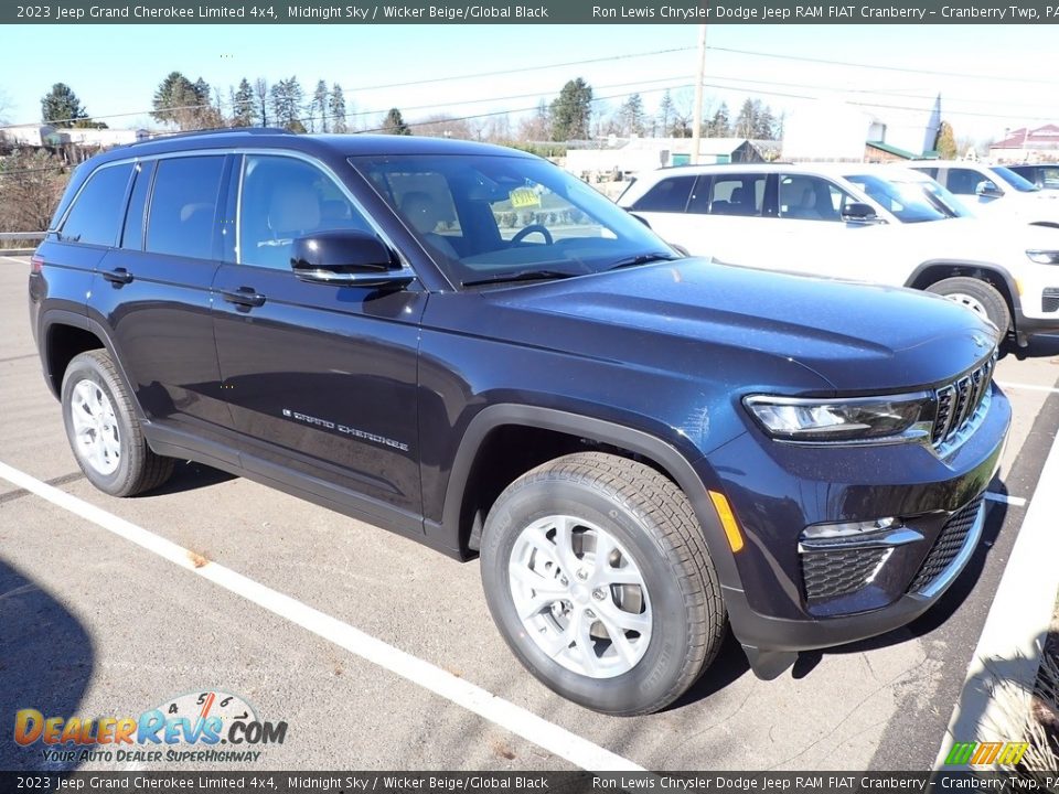 2023 Jeep Grand Cherokee Limited 4x4 Midnight Sky / Wicker Beige/Global Black Photo #3
