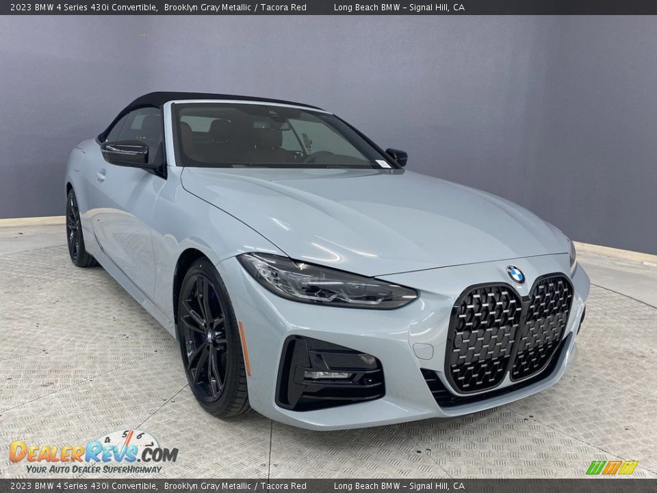 2023 BMW 4 Series 430i Convertible Brooklyn Gray Metallic / Tacora Red Photo #27