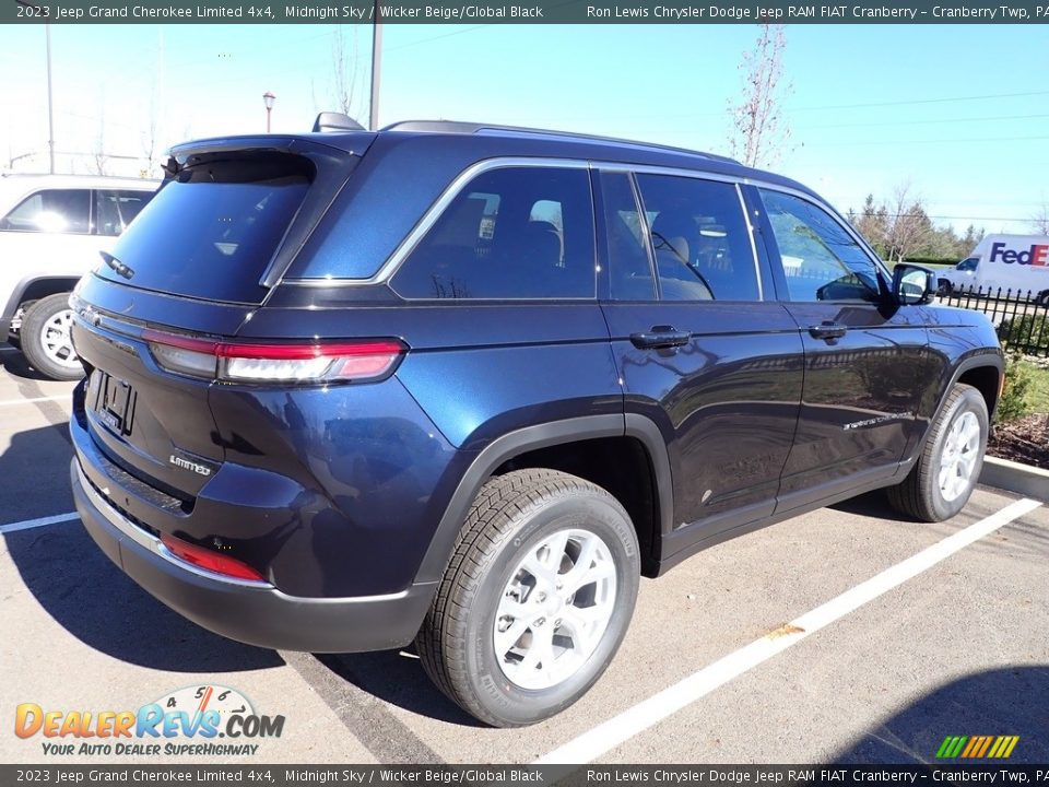 2023 Jeep Grand Cherokee Limited 4x4 Midnight Sky / Wicker Beige/Global Black Photo #4