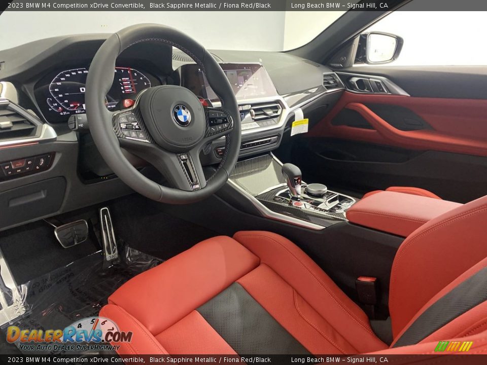 Fiona Red/Black Interior - 2023 BMW M4 Competition xDrive Convertible Photo #12