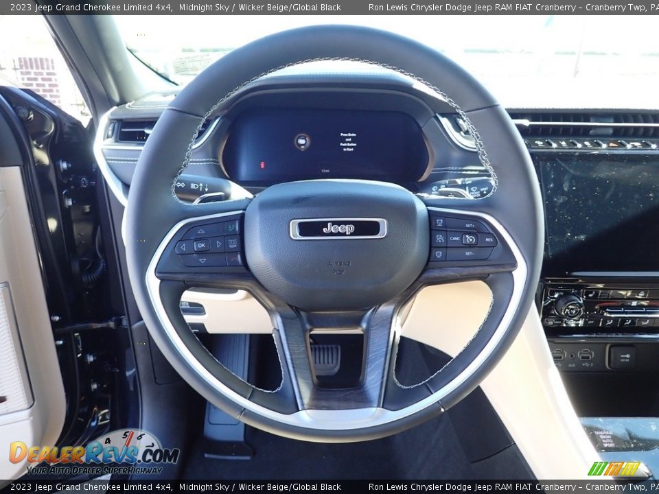 2023 Jeep Grand Cherokee Limited 4x4 Midnight Sky / Wicker Beige/Global Black Photo #19
