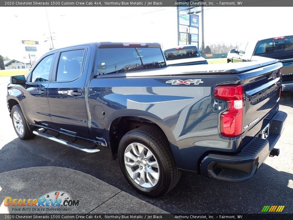 2020 Chevrolet Silverado 1500 Custom Crew Cab 4x4 Northsky Blue Metallic / Jet Black Photo #6