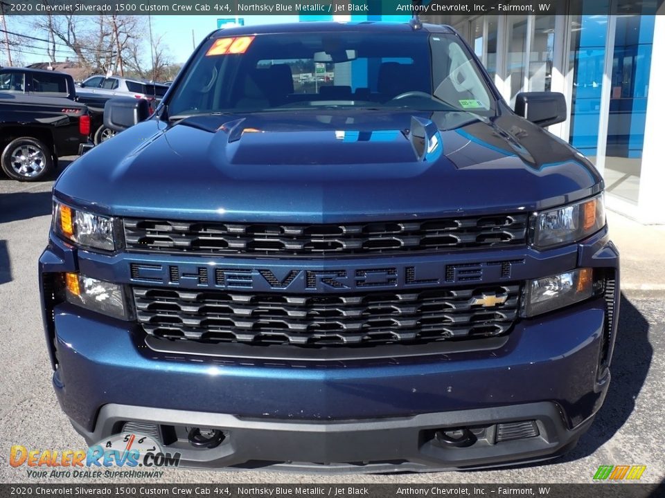 2020 Chevrolet Silverado 1500 Custom Crew Cab 4x4 Northsky Blue Metallic / Jet Black Photo #9