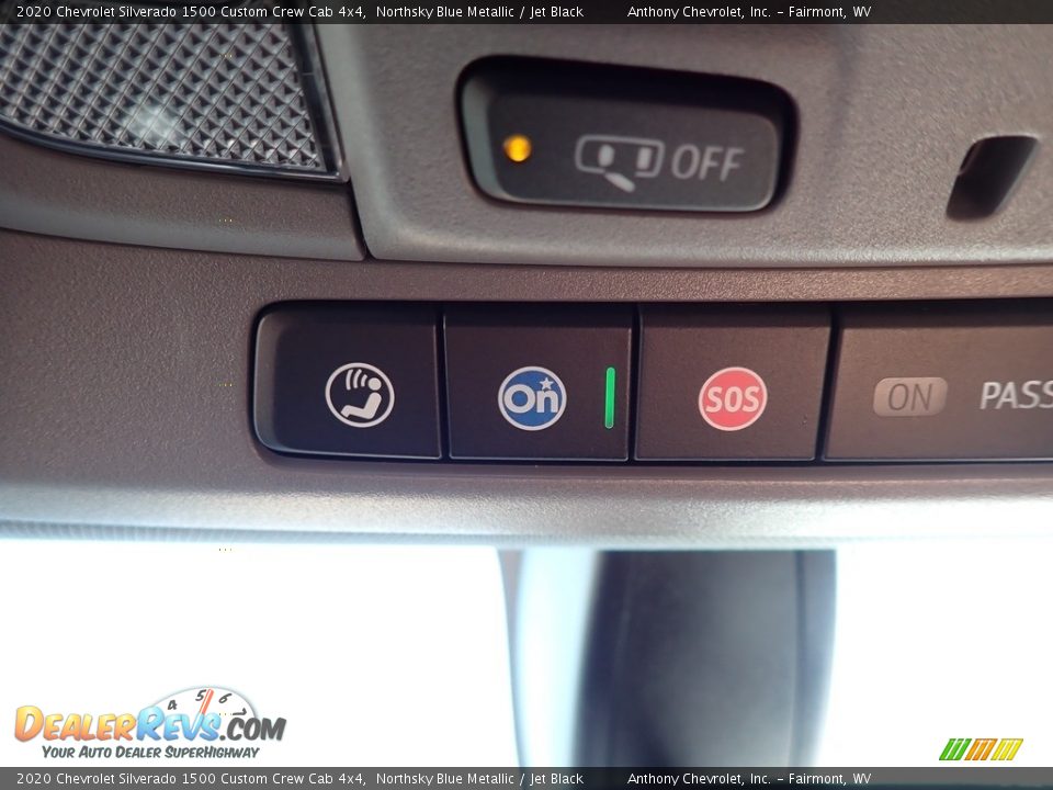 2020 Chevrolet Silverado 1500 Custom Crew Cab 4x4 Northsky Blue Metallic / Jet Black Photo #16