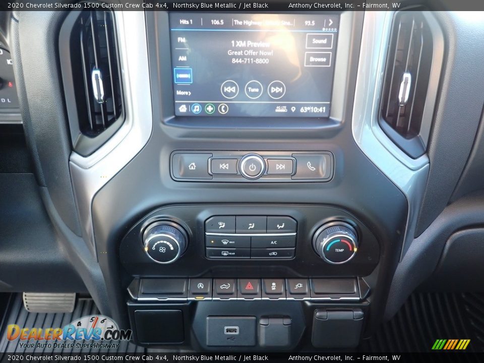 2020 Chevrolet Silverado 1500 Custom Crew Cab 4x4 Northsky Blue Metallic / Jet Black Photo #19