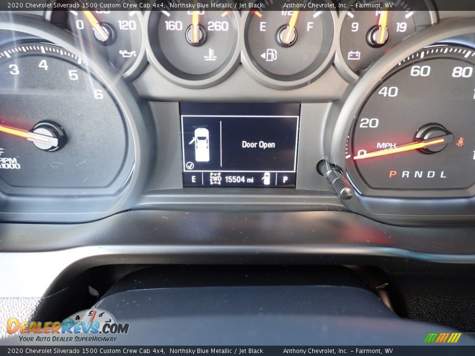2020 Chevrolet Silverado 1500 Custom Crew Cab 4x4 Northsky Blue Metallic / Jet Black Photo #20