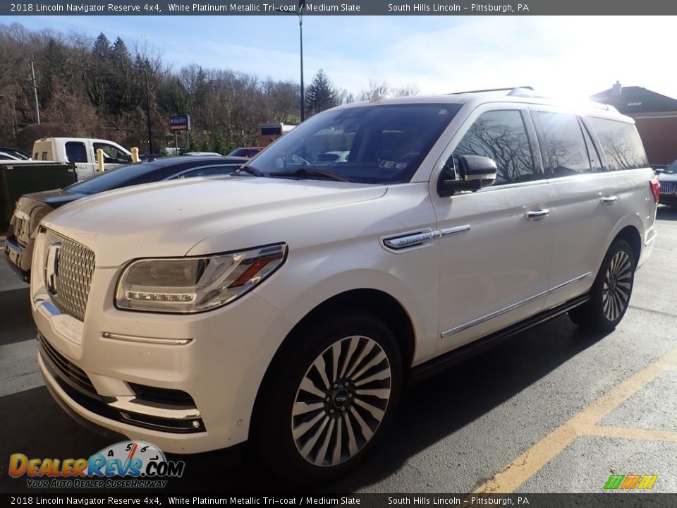 2018 Lincoln Navigator Reserve 4x4 White Platinum Metallic Tri-coat / Medium Slate Photo #1