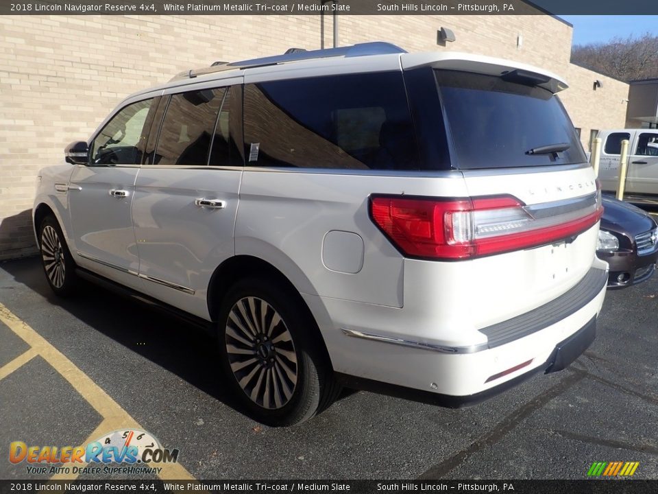 2018 Lincoln Navigator Reserve 4x4 White Platinum Metallic Tri-coat / Medium Slate Photo #2