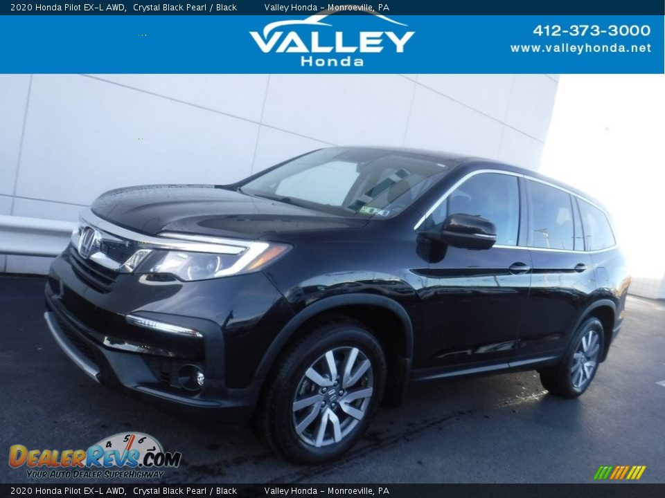 2020 Honda Pilot EX-L AWD Crystal Black Pearl / Black Photo #1