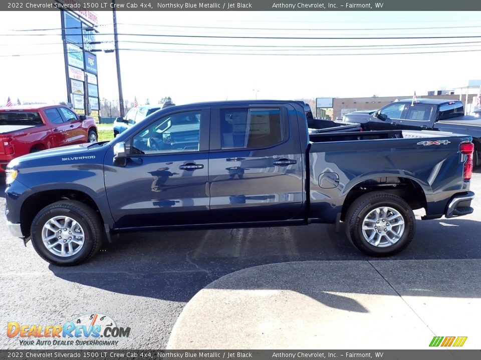2022 Chevrolet Silverado 1500 LT Crew Cab 4x4 Northsky Blue Metallic / Jet Black Photo #7