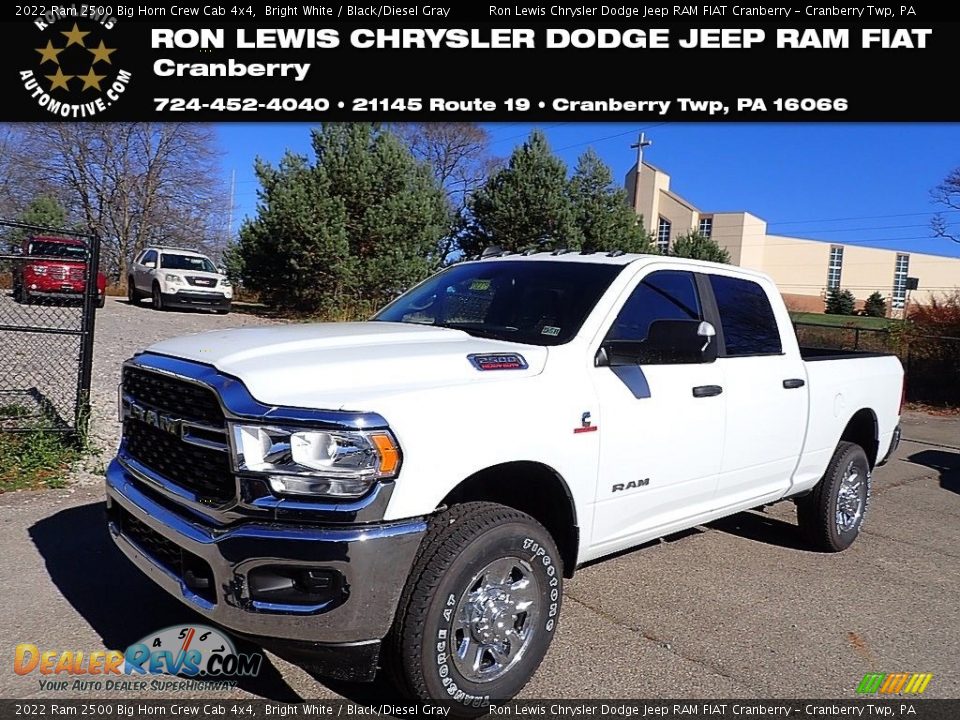 2022 Ram 2500 Big Horn Crew Cab 4x4 Bright White / Black/Diesel Gray Photo #1