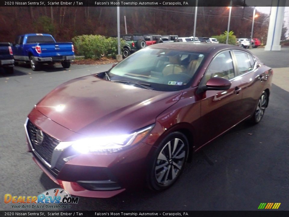 2020 Nissan Sentra SV Scarlet Ember / Tan Photo #6