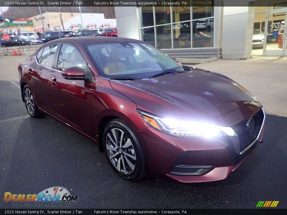 2020 Nissan Sentra SV Scarlet Ember / Tan Photo #8