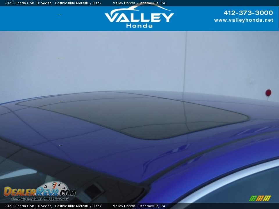 2020 Honda Civic EX Sedan Cosmic Blue Metallic / Black Photo #3