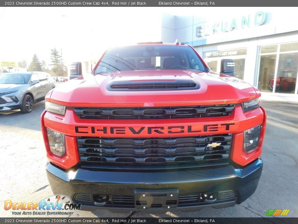 2023 Chevrolet Silverado 2500HD Custom Crew Cab 4x4 Red Hot / Jet Black Photo #3