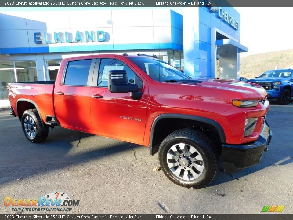 2023 Chevrolet Silverado 2500HD Custom Crew Cab 4x4 Red Hot / Jet Black Photo #5