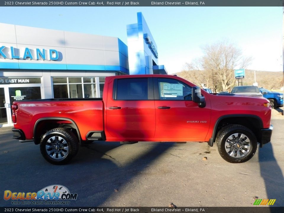 2023 Chevrolet Silverado 2500HD Custom Crew Cab 4x4 Red Hot / Jet Black Photo #6