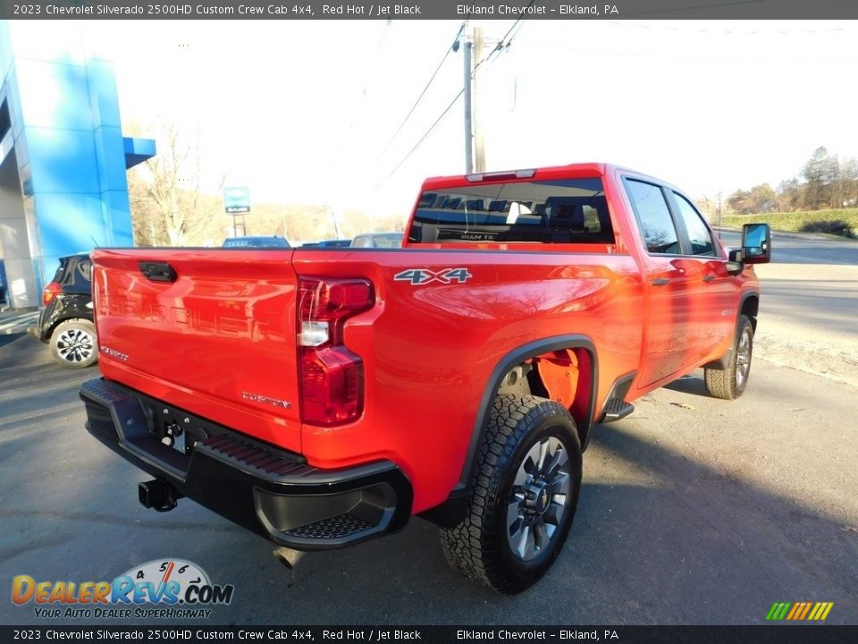 2023 Chevrolet Silverado 2500HD Custom Crew Cab 4x4 Red Hot / Jet Black Photo #8