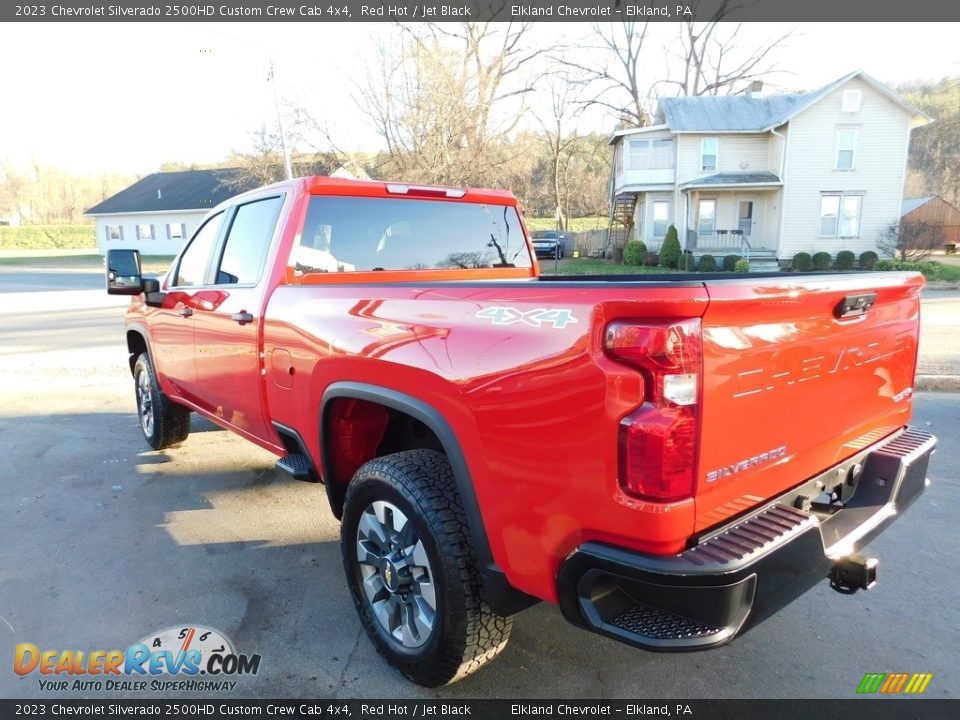 2023 Chevrolet Silverado 2500HD Custom Crew Cab 4x4 Red Hot / Jet Black Photo #10