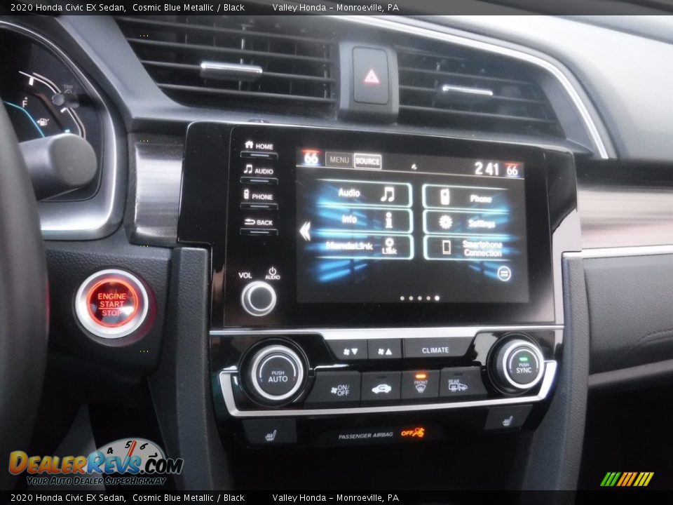 2020 Honda Civic EX Sedan Cosmic Blue Metallic / Black Photo #18