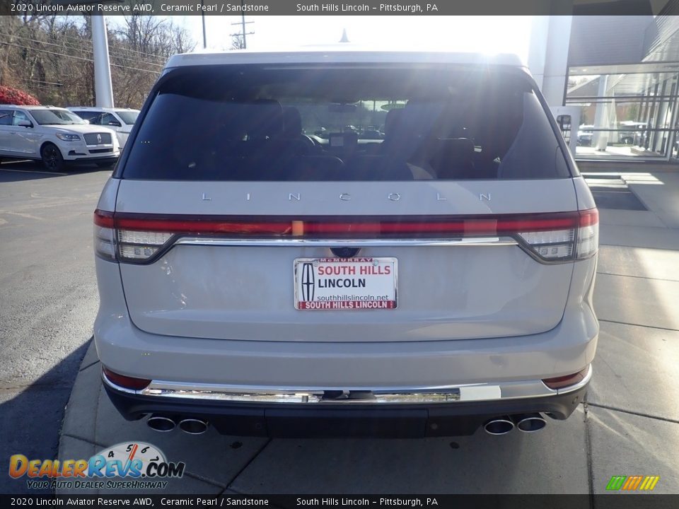 2020 Lincoln Aviator Reserve AWD Ceramic Pearl / Sandstone Photo #4