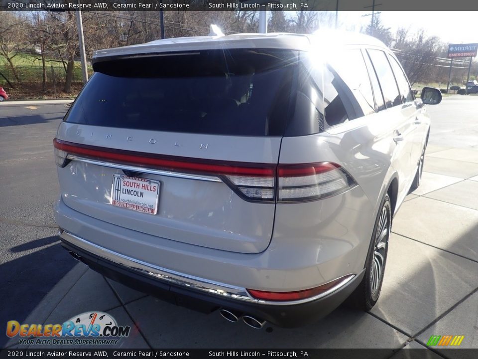 2020 Lincoln Aviator Reserve AWD Ceramic Pearl / Sandstone Photo #6