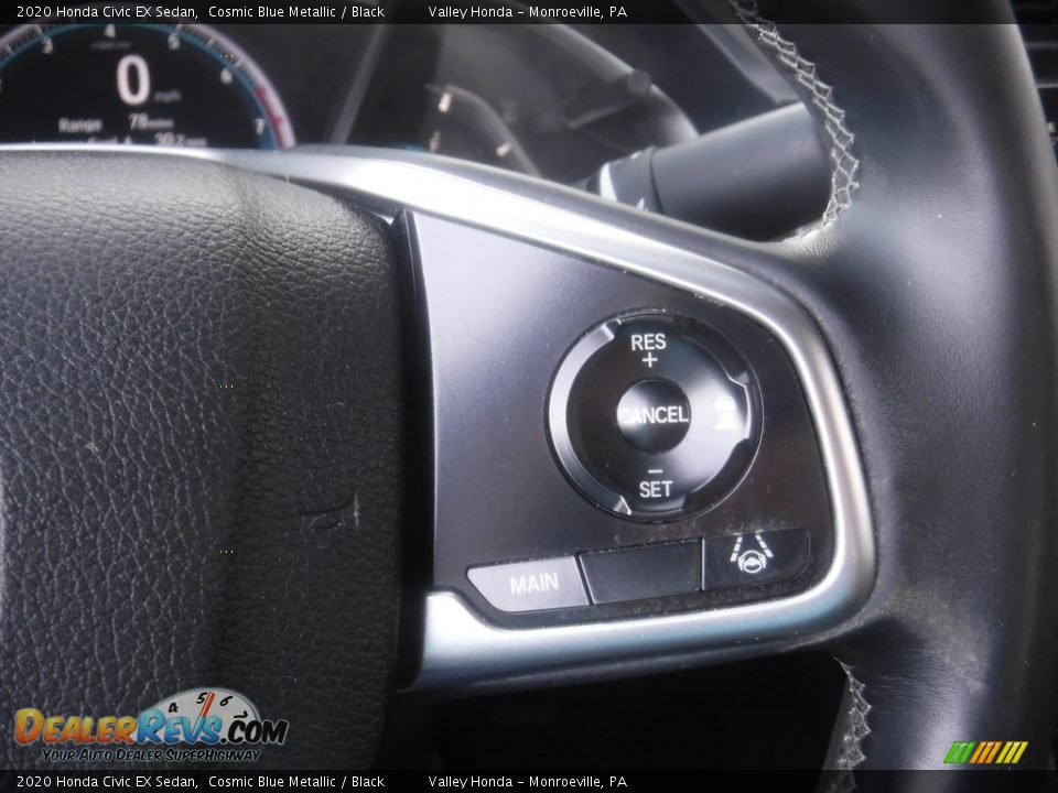2020 Honda Civic EX Sedan Cosmic Blue Metallic / Black Photo #26