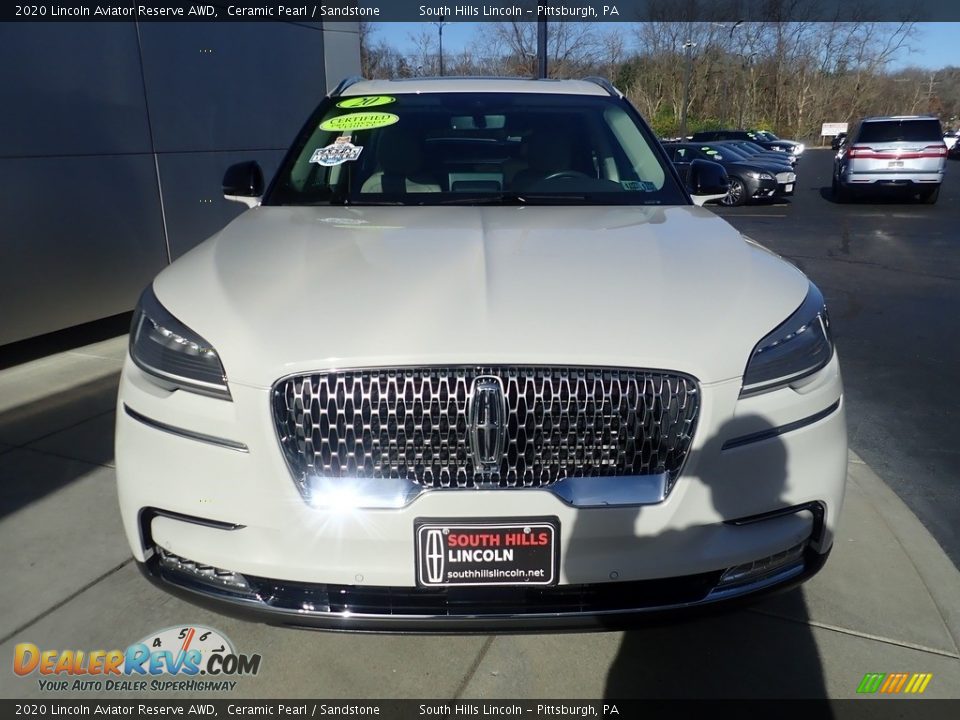 2020 Lincoln Aviator Reserve AWD Ceramic Pearl / Sandstone Photo #9