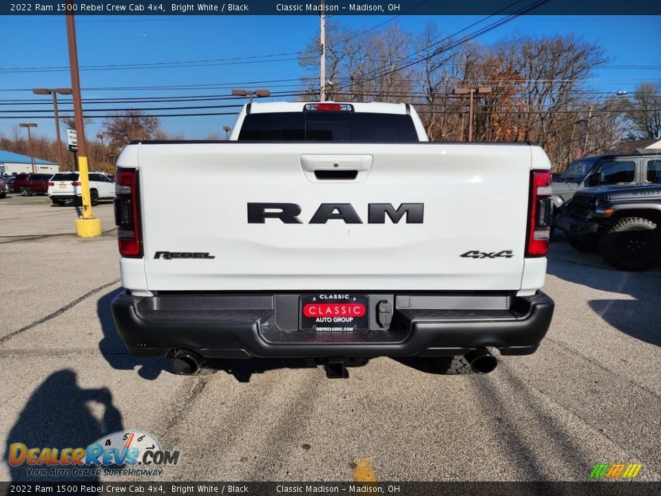2022 Ram 1500 Rebel Crew Cab 4x4 Bright White / Black Photo #10