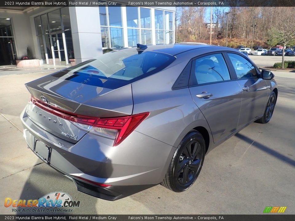 2023 Hyundai Elantra Blue Hybrid Fluid Metal / Medium Gray Photo #2