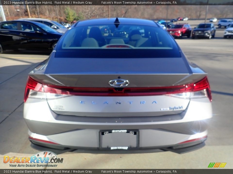 2023 Hyundai Elantra Blue Hybrid Fluid Metal / Medium Gray Photo #3
