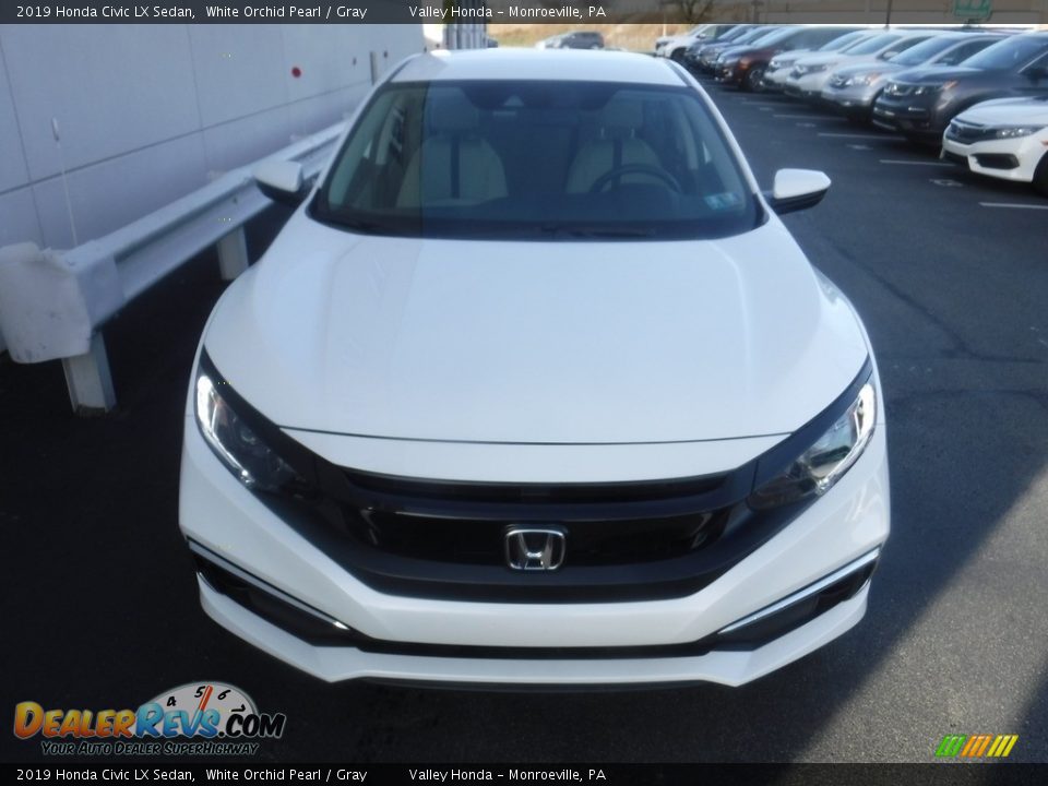2019 Honda Civic LX Sedan White Orchid Pearl / Gray Photo #4