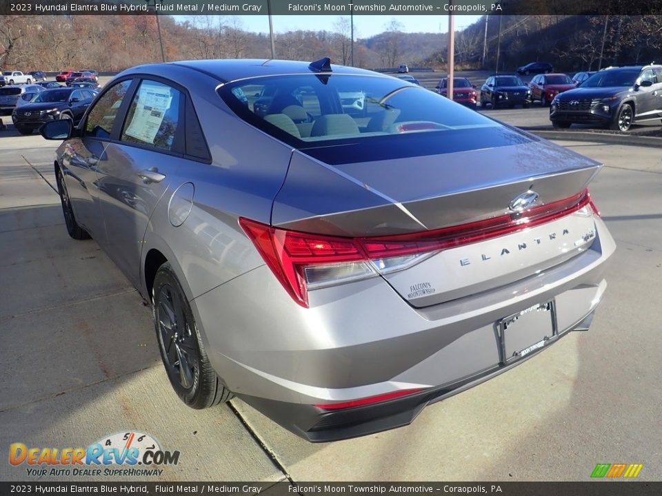 2023 Hyundai Elantra Blue Hybrid Fluid Metal / Medium Gray Photo #5