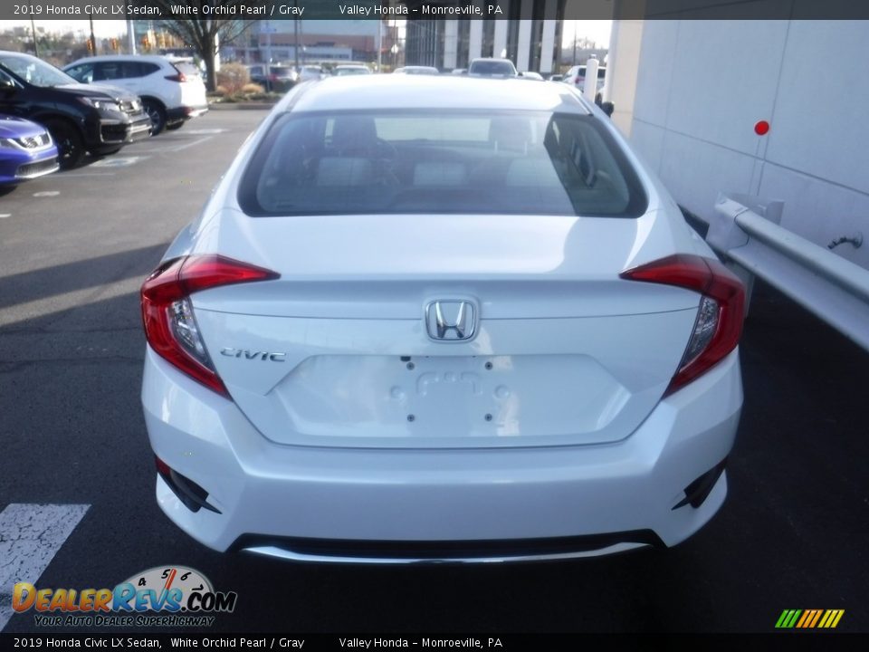 2019 Honda Civic LX Sedan White Orchid Pearl / Gray Photo #6