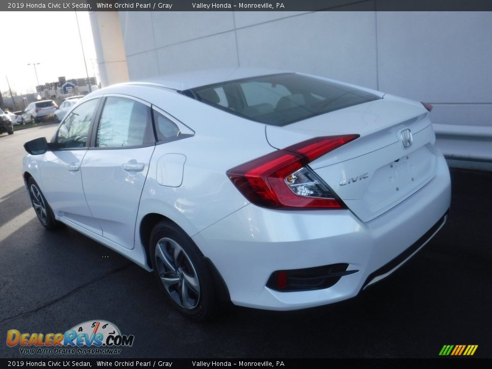 2019 Honda Civic LX Sedan White Orchid Pearl / Gray Photo #7
