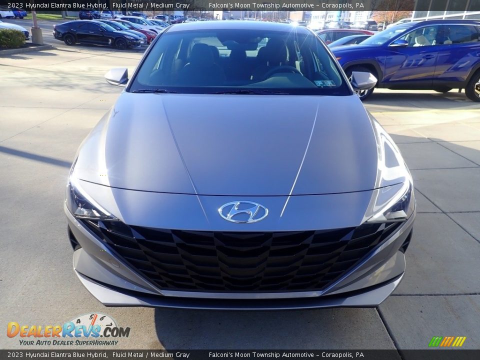 2023 Hyundai Elantra Blue Hybrid Fluid Metal / Medium Gray Photo #8