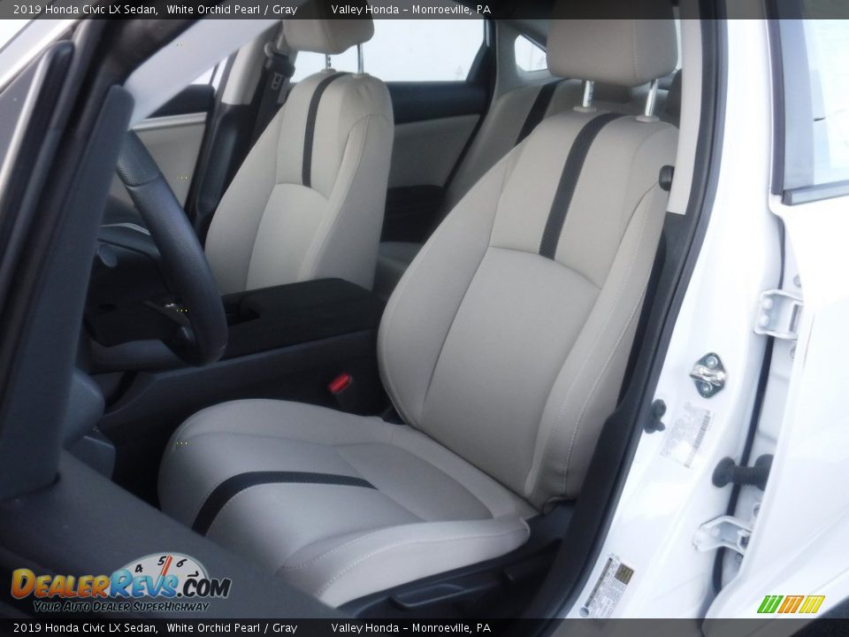 2019 Honda Civic LX Sedan White Orchid Pearl / Gray Photo #10