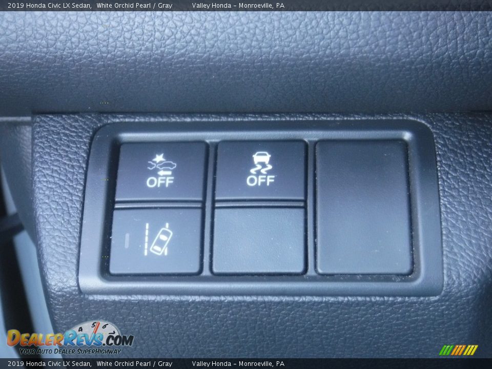 2019 Honda Civic LX Sedan White Orchid Pearl / Gray Photo #12