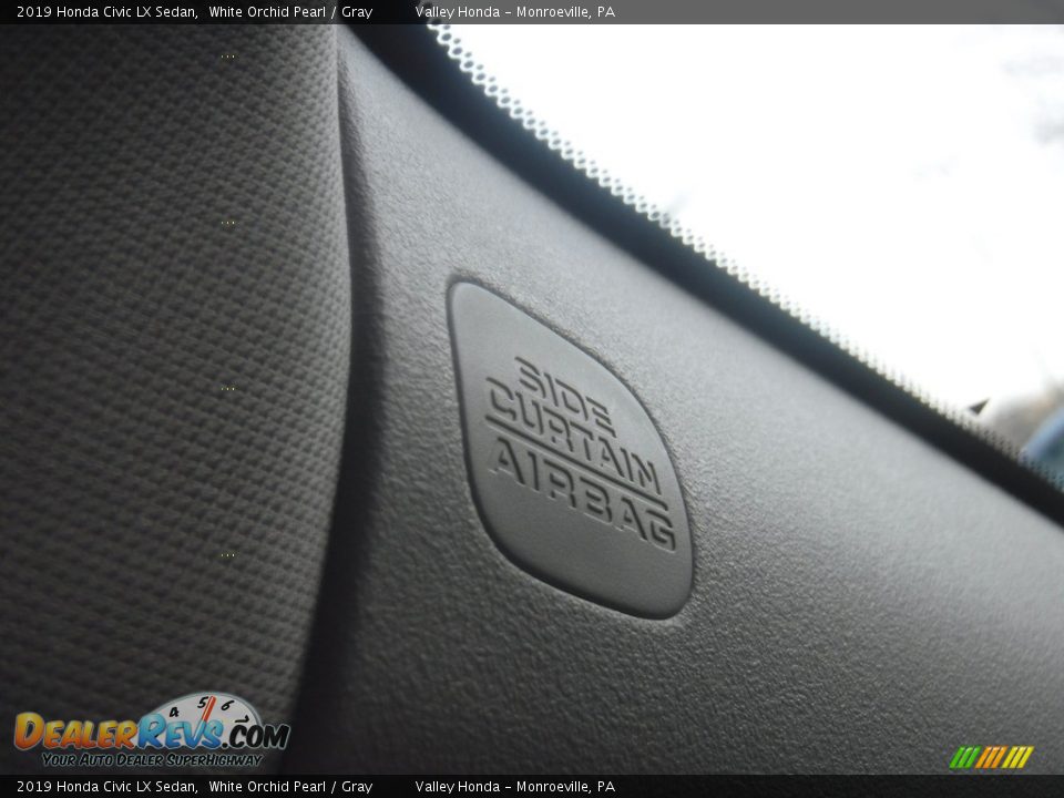 2019 Honda Civic LX Sedan White Orchid Pearl / Gray Photo #13
