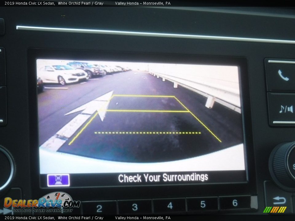 2019 Honda Civic LX Sedan White Orchid Pearl / Gray Photo #15