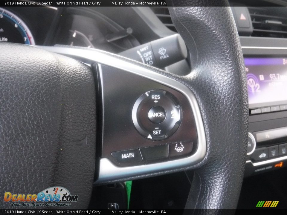 2019 Honda Civic LX Sedan White Orchid Pearl / Gray Photo #19