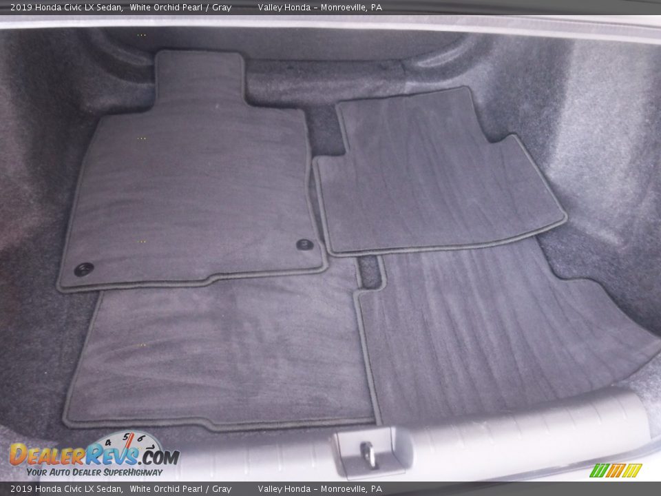 2019 Honda Civic LX Sedan White Orchid Pearl / Gray Photo #22